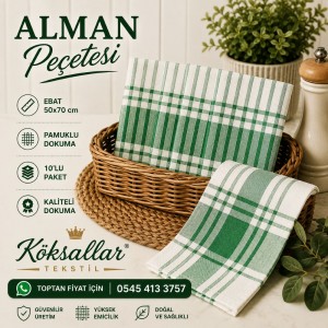 Alman Peçetesi 10'lu Paket Yeşil